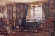 William Gershom Collingwood John Ruskin in his Study at Brantwood Cumbria china oil painting artist